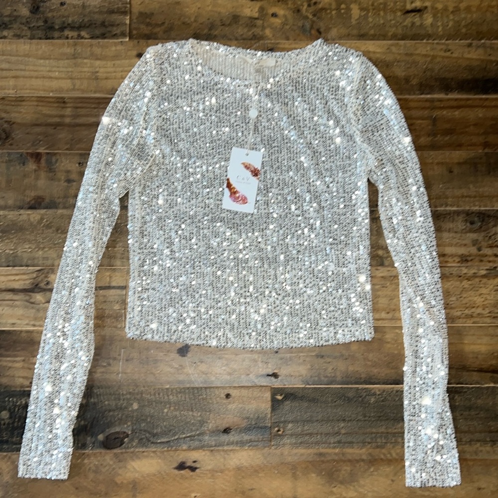 Longsleeve Shimmer Crop